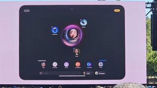 Apple Intelligence Image Playground feature on stage at WWDC 2024