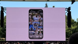 Apple Intelligence photos feature on stage at WWDC 2024